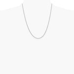 14K White Gold 1.4mm Round Cable Chain Necklace 16"-24" - Product Photo