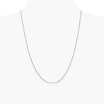 14K White Gold 1.4mm Round Cable Chain Necklace 16"-24" - Product Photo