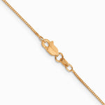 14K Rose Gold .7 mm Box with Lobster Clasp Chain Necklace 16"-24" - Product Photo