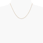 14K Rose Gold .7 mm Box with Lobster Clasp Chain Necklace 16"-24" - Product Photo