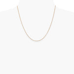 14K Rose Gold .7 mm Box with Lobster Clasp Chain Necklace 16"-24" - Product Photo