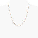 14K Rose Gold .7 mm Box with Lobster Clasp Chain Necklace 16"-24" - Product Photo