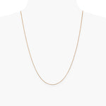 14K Rose Gold .7 mm Box with Lobster Clasp Chain Necklace 16"-24" - Product Photo