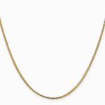 14K Yellow Gold 1.1mm Franco Chain Necklace 16"-24" - Product Photo