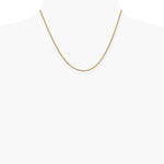 14K Yellow Gold 1.1mm Franco Chain Necklace 16"-24" - Product Photo