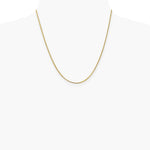 14K Yellow Gold 1.1mm Franco Chain Necklace 16"-24" - Product Photo