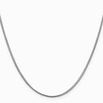 14K White Gold 1.1mm Franco Chain Necklace 16"-24" - Product Photo