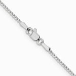 14K White Gold 1.1mm Franco Chain Necklace 16"-24" - Product Photo