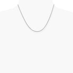 14K White Gold 1.1mm Franco Chain Necklace 16"-24" - Product Photo