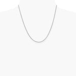 14K White Gold 1.1mm Franco Chain Necklace 16"-24" - Product Photo