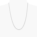 14K White Gold 1.1mm Franco Chain Necklace 16"-24" - Product Photo