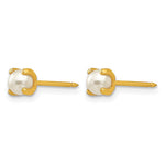 Inverness 14k 4mm Simulated Pearl Earrings - Product Photo