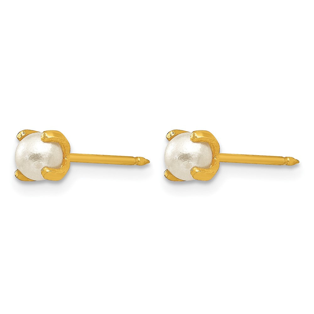 Inverness 14k 4mm Simulated Pearl Earrings - Product Photo