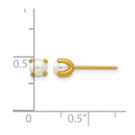 Inverness 14k 4mm Simulated Pearl Earrings - Product Photo