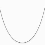 14K White Gold .85mm Diamond-Cut Spiga Chain Necklace 16"-24" - Product Photo