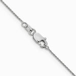 14K White Gold .85mm Diamond-Cut Spiga Chain Necklace 16"-24" - Product Photo