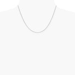 14K White Gold .85mm Diamond-Cut Spiga Chain Necklace 16"-24" - Product Photo