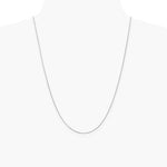14K White Gold .85mm Diamond-Cut Spiga Chain Necklace 16"-24" - Product Photo