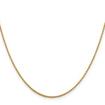 14K Yellow Gold 1.3mm Loose Rope Chain Necklace 16"-24" - Product Photo