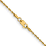 14K Yellow Gold 1.3mm Loose Rope Chain Necklace 16"-24" - Product Photo