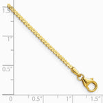 14K Yellow Gold 1.55 mm Serpentine Chain Bracelet 7"-8" - Product Photo