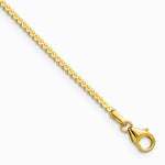 14K Yellow Gold 1.55 mm Serpentine Chain Bracelet 7"-8" - Product Photo