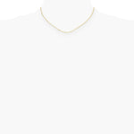 14K Yellow Gold 2.2mm Semi-Solid Beveled D/C Paperclip Chain Necklace 16"-24" - Product Photo
