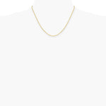 14K Yellow Gold 2.2mm Semi-Solid Beveled D/C Paperclip Chain Necklace 16"-24" - Product Photo