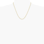 14K Yellow Gold 2.2mm Semi-Solid Beveled D/C Paperclip Chain Necklace 16"-24" - Product Photo