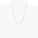 14K Yellow Gold 2.2mm Semi-Solid Beveled D/C Paperclip Chain Necklace 16"-24" - Product Photo