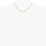 14K Yellow Gold 3.0mm Semi-Solid Beveled D/C Paperclip Chain Necklace 16"-24" - Product Photo