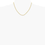 14K Yellow Gold 3.0mm Semi-Solid Beveled D/C Paperclip Chain Necklace 16"-24" - Product Photo
