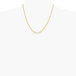 14K Yellow Gold 3.0mm Semi-Solid Beveled D/C Paperclip Chain Necklace 16"-24" - Product Photo