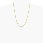 14K Yellow Gold 3.0mm Semi-Solid Beveled D/C Paperclip Chain Necklace 16"-24" - Product Photo