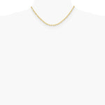 14K Yellow Gold 3.7mm Semi-Solid Beveled D/C Paperclip Chain Necklace 16"-24" - Product Photo