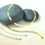 14K Yellow Gold 3.7mm Semi-Solid Beveled D/C Paperclip Chain Necklace 16"-24" - Product Photo