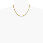 14K Yellow Gold 3mm Silky Herringbone Chain Necklace 16"-24" - Product Photo