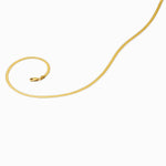 14K Yellow Gold 3mm Silky Herringbone Chain Necklace 16"-24" - Product Photo