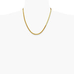 14K Yellow Gold 3mm Silky Herringbone Chain Necklace 16"-24" - Product Photo