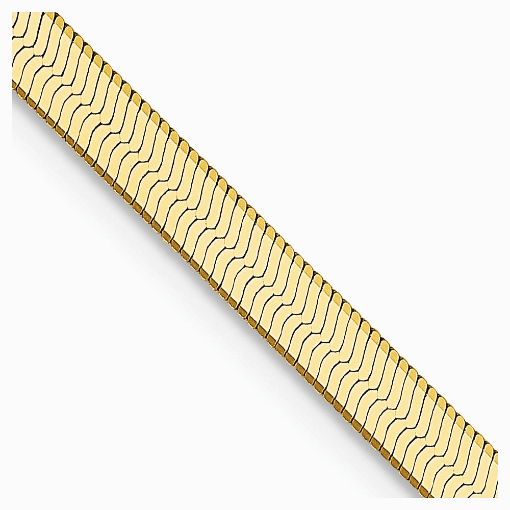 14K Yellow Gold 3mm Silky Herringbone Chain Necklace 16"-24" - Product Photo