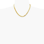 14K Yellow Gold 4mm Silky Herringbone Chain Necklace 16"-24" - Product Photo
