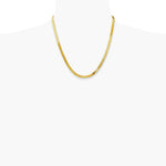 14K Yellow Gold 4mm Silky Herringbone Chain Necklace 16"-24" - Product Photo