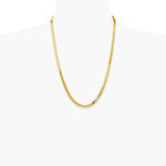 14K Yellow Gold 4mm Silky Herringbone Chain Necklace 16"-24" - Product Photo