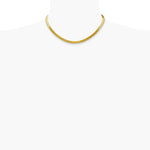 14K Yellow Gold 5mm Silky Herringbone Chain Necklace 16"-24" - Product Photo