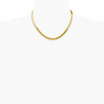14K Yellow Gold 5mm Silky Herringbone Chain Necklace 16"-24" - Product Photo