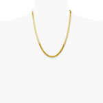 14K Yellow Gold 5mm Silky Herringbone Chain Necklace 16"-24" - Product Photo