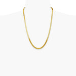 14K Yellow Gold 5mm Silky Herringbone Chain Necklace 16"-24" - Product Photo