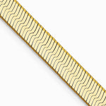 14K Yellow Gold 5mm Silky Herringbone Chain Necklace 16"-24" - Product Photo