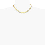 14K Yellow Gold 5.5mm Silky Herringbone Chain Necklace 16"-24" - Product Photo