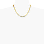 14K Yellow Gold 5.5mm Silky Herringbone Chain Necklace 16"-24" - Product Photo